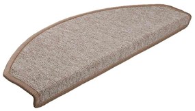 Tapetes de escada 20 pcs 65x24x4 cm castanho-claro