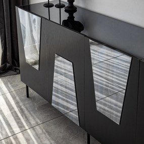 Console Venice – Preto Fumê – 180x80x40 cm