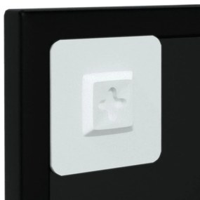 Espelhos de parede 2 pcs 100x40 cm metal preto