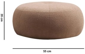 Pouffe Tina – Cappuccino – Diâmetro: 55 cm Altura: 35 cm
