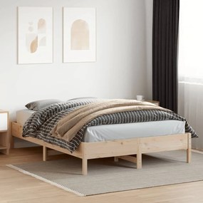 Estrutura de cama 140x200 cm madeira de pinho maciça