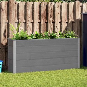 vidaXL Canteiro elevado de jardim 200x50x91 cm WPC cinzento
