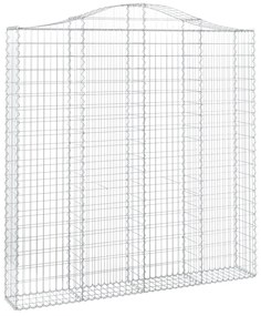 Cestos gabião arqueados 2pcs 200x30x200/220cm ferro galvanizado