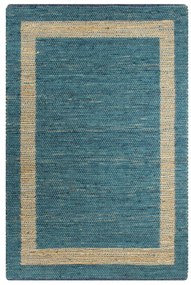 vidaXL Tapete artesanal em juta azul 120x180 cm