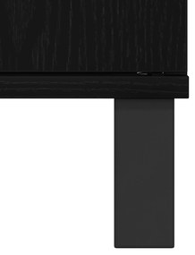 Gabinete de Lavabo vidaXL Preto Carvalho 58x33x60 cm Madeira Engenhari