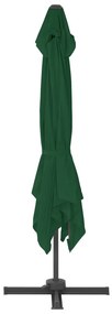Guarda-sol de jardim com base portátil verde