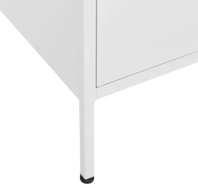 Armário de arrumação aço 80x35x101,5 cm branco