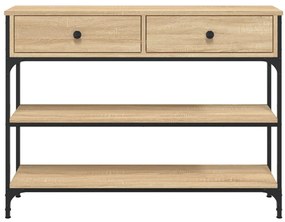 Mesa consola 100x25x75 cm derivados de madeira carvalho sonoma