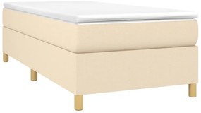Cama com molas/colchão 90x190 cm tecido cor creme