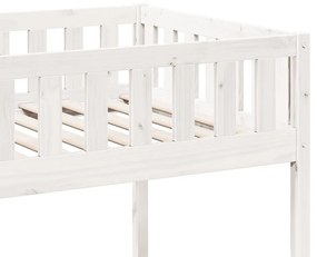 Cama de criança sem colchão 90x190 cm pinho maciço branco