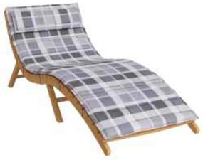 vidaXL Almofada para Espreguiçadeira Solar Cinzeto 178 x 60 x 4 cm