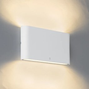 Candeeiro de parede moderno para exterior branco 17,5 cm com LED IP65 - Batt Moderno