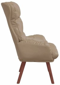 Cadeira Relaxante vidaXL Cappuccino em Couro Sintético