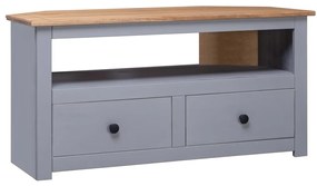 vidaXL Móvel canto TV 93x49x49 cm madeira pinho maciça Panama cinzento
