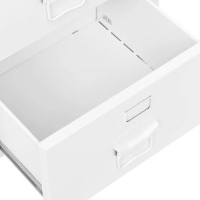 Secretária industrial c/ gavetas 105x52x75 cm aço branco