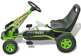 Kart de pedais com assento ajustável verde