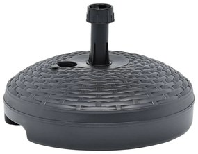 Base guarda-sol c/ areia/água 20 L plástico vime antracite