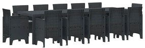 Conjunto de Jantar para Jardim com Almofadas 13 pcs