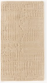 Tapete em lã artesanal com relevo Merima