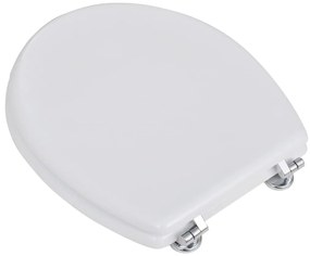 Assentos de sanita com tampas 2 pcs MDF branco