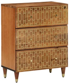 vidaXL Móvel de apoio 60x33x75 cm madeira de mangueira maciça