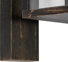 Candeeiro de parede exterior vintage ouro antigo IP44 - Charlois