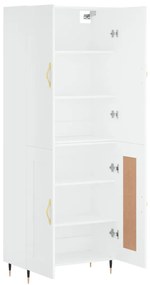 Armário alto 69,5x34x180 cm derivados de madeira branco