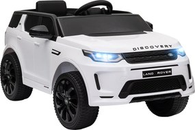 AIYAPLAY Carro Elétrico para Crianças acima de 3 Anos com Licença Land Rover Discovery Sport Carro Elétrico Infantil com Bateria 12V Controlo Remoto Faróis Buzina e Música 106x65,5x51 cm Branco | Aosom Portugal