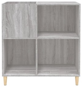 Armário p/ discos 84,5x38x89 cm derivados madeira cinza sonoma