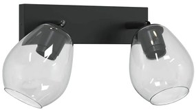 Luzes de teto com cúpula de vidro ajustável Antracite E27