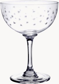 Taças de champanhe em cristal artesanal Stars, conjunto de 6