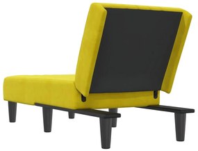 Chaise longue veludo amarelo