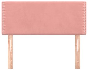 Cabeceira de cama veludo 80x5x78/88 cm rosa