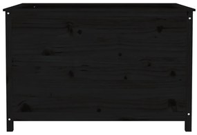 Canteiro elevado de jardim 119,5x82,5x78 cm pinho maciço preto