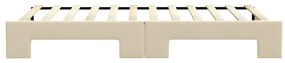 Sofá-cama com gavetão 100x200 cm tecido cor creme