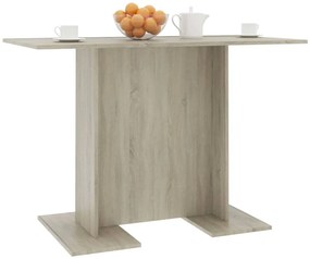 Mesa de jantar 110x60x75 cm derivados madeira carvalho sonoma
