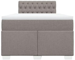 Cama boxspring c/ colchão 120x190cm tecido castanho-acinzentado