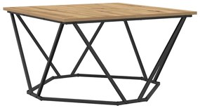 Mesa de Café Carvalho Artesanal 80x80x45 cm Madeira de Engenharia