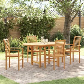 vidaXL Conjunto de Jantar para o Jardim com 5 peças em Madeira Sólida de Teak.