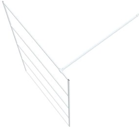 Divisória de chuveiro 115x195 cm vidro transparente ESG branco