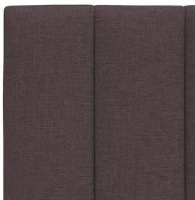 Estrutura de cama sem colchão 90x200 cm tecido castanho-escuro