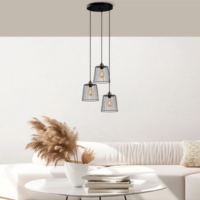 Candeeiro Chandelier Pirlo – Preto Antigo – 50 x 50 x 114 cm