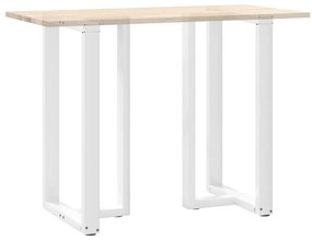 Pés de mesa de bar em forma de T, 2 peças, branco, 60x35x(100-101) cm,