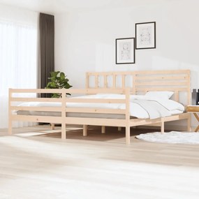 Estrutura de cama 6FT super king 180x200 cm madeira maciça