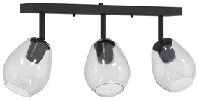 Luzes de Teto com Abajur de Vidro Ajustável em Anthracite, E27