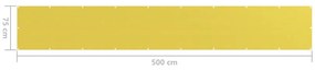 Tela de varanda 75x500 cm PEAD cor amarelo