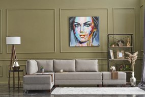 Sofá-cama de Canto Fly – Creme – 210x70x280 cm