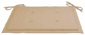 Cadeiras de jardim c/ almofadões beges 8 pcs teca maciça