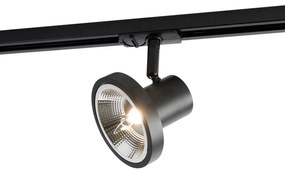 Foco de calha moderno monofásico preto AR111 - Jeany Moderno