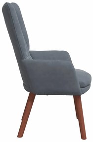Cadeira Relaxante Cinza Escuro Veludo